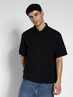 American Eagle - Men Black Button-Up Shirt