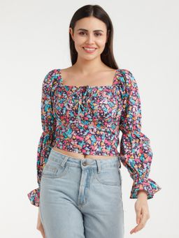 Zink London - Womens Multi-color Printed Top