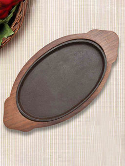 At Home by Nilkamal - Sizzler Plate (Black)