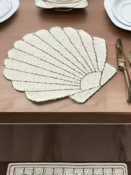 At Home by Nilkamal - Placemat Shell Shape - White
