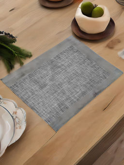 At Home by Nilkamal - 45 X 30 Cm Placemat Set of 6 - Black