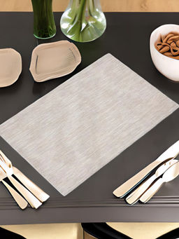 At Home by Nilkamal - 45 X 30 Cm Placemat Set of 6 - Grey