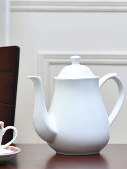 At Home by Nilkamal - Horeca 930 ml Tea Pot (White)