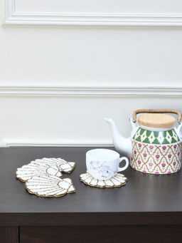 At Home by Nilkamal - Tr-Ath-12 Trivet Set of 2 - White