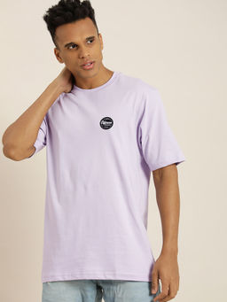 Difference of Opinion - Lavender Typography Oversized T-shirt