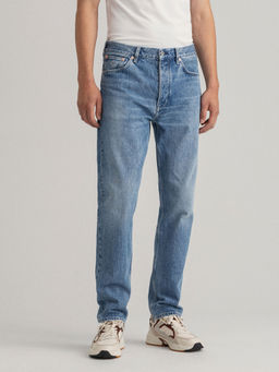 GANT - Men Blue Washed Regular Fit Jeans