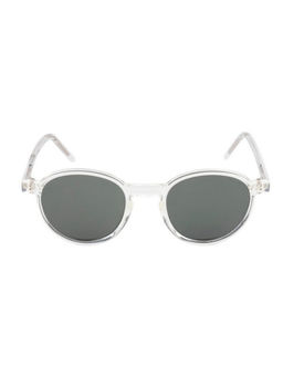 Opium Eyewear - Unisex Green Round Sunglasses with UV Protection & Mirrored Lens (OP-1907-C03)