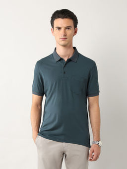 Arrow - Men Green Cotton Collar Neck Polo T-Shirt