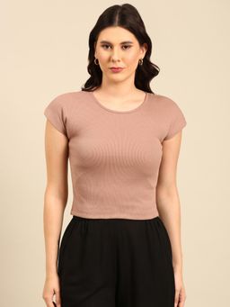 De Moza - Women Casual Crop Top Pink