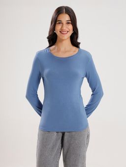 De Moza - Women Casual T-Shirt Airforce Blue