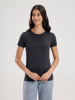 De Moza - Women Casual T-Shirt Dark Grey