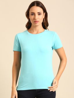 De Moza - Women Casual T-Shirt Sky Blue