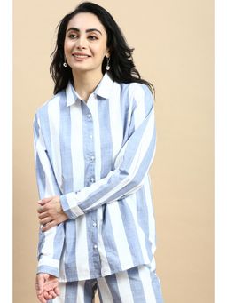 De Moza - Women Casual Shirt Blue