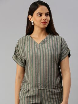 De Moza - Women Casual Top Green