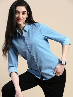 De Moza - Women Casual Shirt Ice Blue