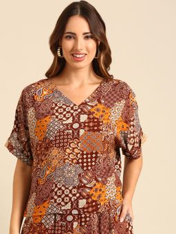 De Moza - Women Casual Top Brown
