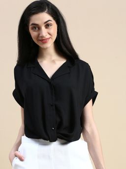 De Moza - Women Casual Crop Top Black