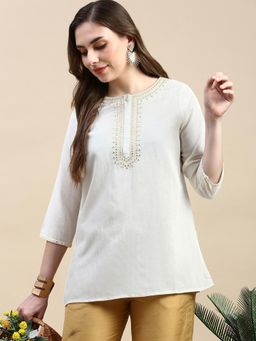 De Moza - Women Casual Tunic Natural