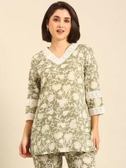 De Moza - Women Casual Tunic Mint Green