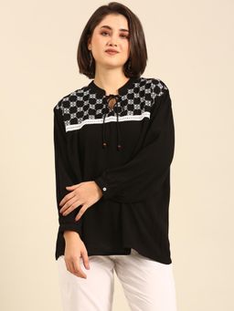 De Moza - Women Casual Tunic Black