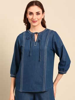 De Moza - Women Casual Tunic Mid Wash