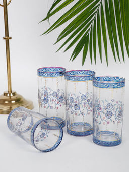 Fabindia - Lavanya Decaled Glass Tumbler Gift (Pack of 4)