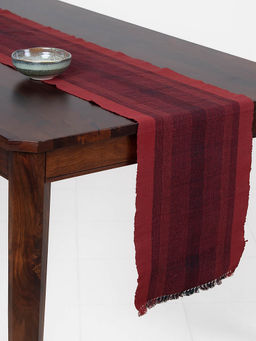 Fabindia - Red Cotton Woven Table Runner