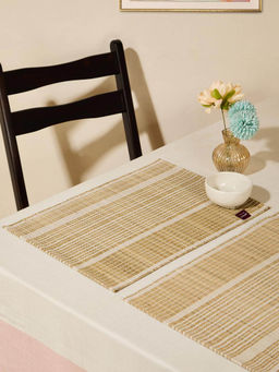 Fabindia - Natural Khus Woven Natural Fibre Mat (Pack of 6)