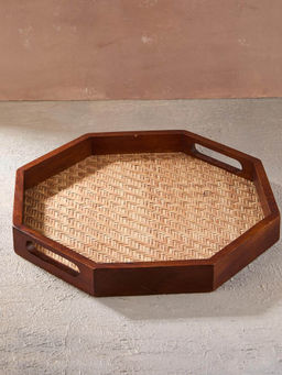 Fabindia - Brown Naksh Wood Tray