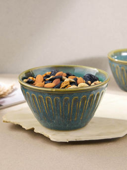 Fabindia - Blue Maitri Ceramic Serving Bowl