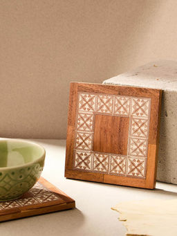 Fabindia - Natural Wood Trivet (Pack of 2)