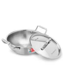 Wonderchef - Stella Tri-Ply Kadhai With Lid 20 cm 1.6 L, 10 Years