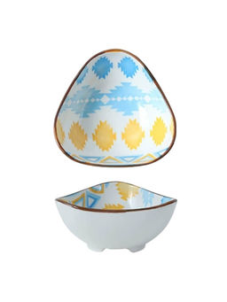 Femora - Bowl Elegant Serving Bowls, Gift-Pack Ideal for Gifting-Geometric Print (Pack of 2)