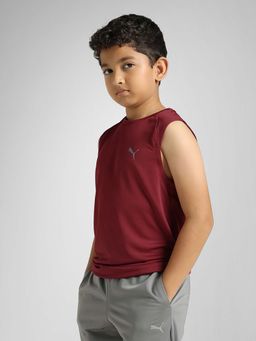 Puma - Maroon Train All Day Ess Boy's T-Shirt