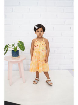 ZACH & KIKI - Yellow Gingham Tiered Dress