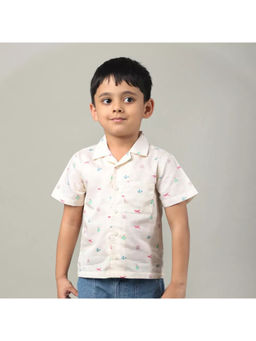 ZACH & KIKI - White Around The World Shirt