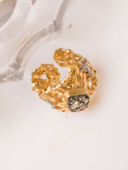 Vasundhara - Wire Mesh with Pyrite Ring