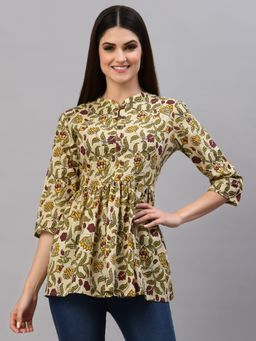 Stylum - Womens Floral Printed Cotton Top