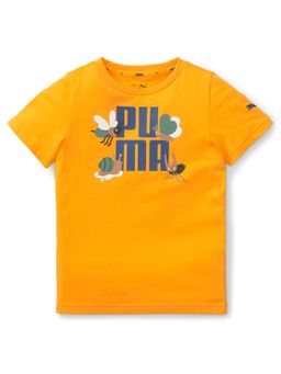 Puma - Small World Unisex Kids Orange T-Shirts