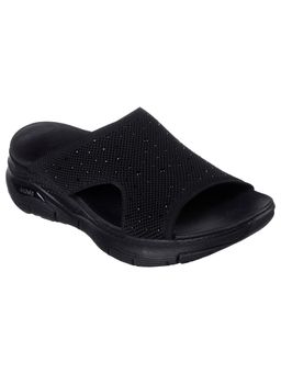 SKECHERS - Women Black Sliders