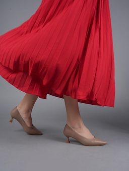 Liscott - Comfortable Beige Pump Heels for Women