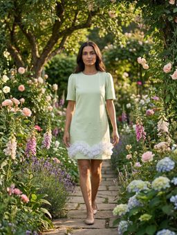 Golden Mirror Fashion - Pearl Grace Dress - Green