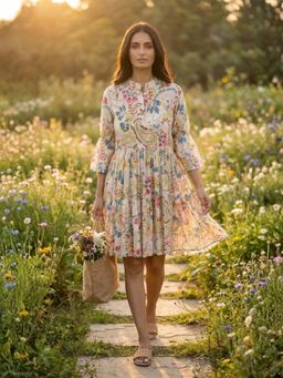 Golden Mirror Fashion - Easy Fit dress - Multi-Color