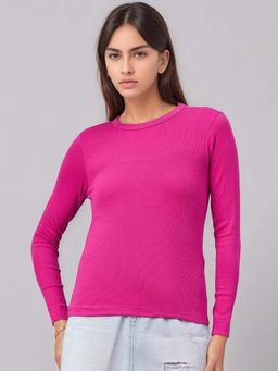 98 Degree North - Women Cotton Fitted Top - Pink