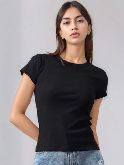 98 Degree North - Women Cotton Fitted Top - Black