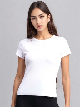 98 Degree North - Women Cotton Fitted Top - White