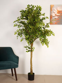 ARICK DECOR - 6.5Ft Artificial Green Ficus Tree with Pot