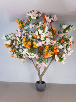 ARICK DECOR - 8.2Ft Artificial Multi-Color Begonia Tree with Pot