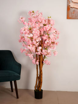 ARICK DECOR - 6Ft Artificial Pink Blossom Tree with Pot