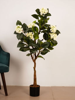 ARICK DECOR - 5Ft Artificial Green Hydrangea Tree with Pot